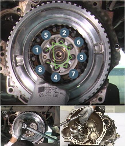 Order and tightening torque for the bolts