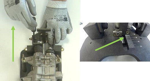 STEP 2 - Hook the lever with the first cylinder and pull CAREFULLY it until feel the stop, push the ruler to the end and measure the distance : 59 mm