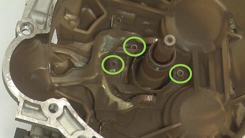 STEP 1 - Remove the 3 screws that fix the forks to the gearbox. Use Allen wrench 5
