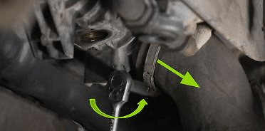 Disassemble the outlet radiator hose.