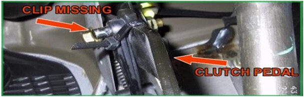 Ford clutch pedal retaining clip issue