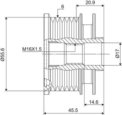 Poulie roue libre, alternateur VALEO NEW SPARE PART