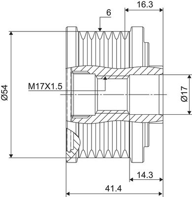 Poulie roue libre, alternateur VALEO NEW SPARE PART