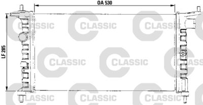 Radiator, engine cooling VALEO CLASSIC
