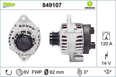 Alternator VALEO ORIGINS NEW OE TECHNOLOGY