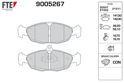 Brake Pad Set, disc brake