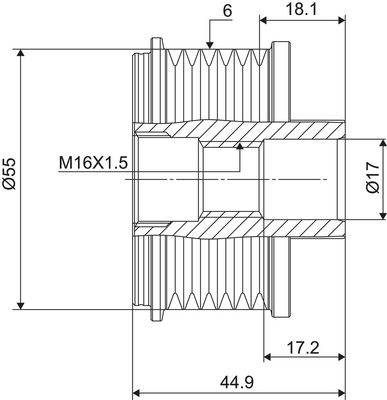 Poulie roue libre, alternateur VALEO NEW SPARE PART