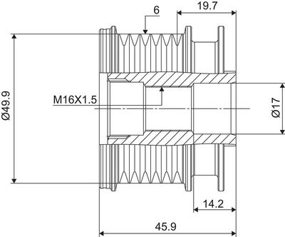 Poulie roue libre, alternateur VALEO NEW SPARE PART